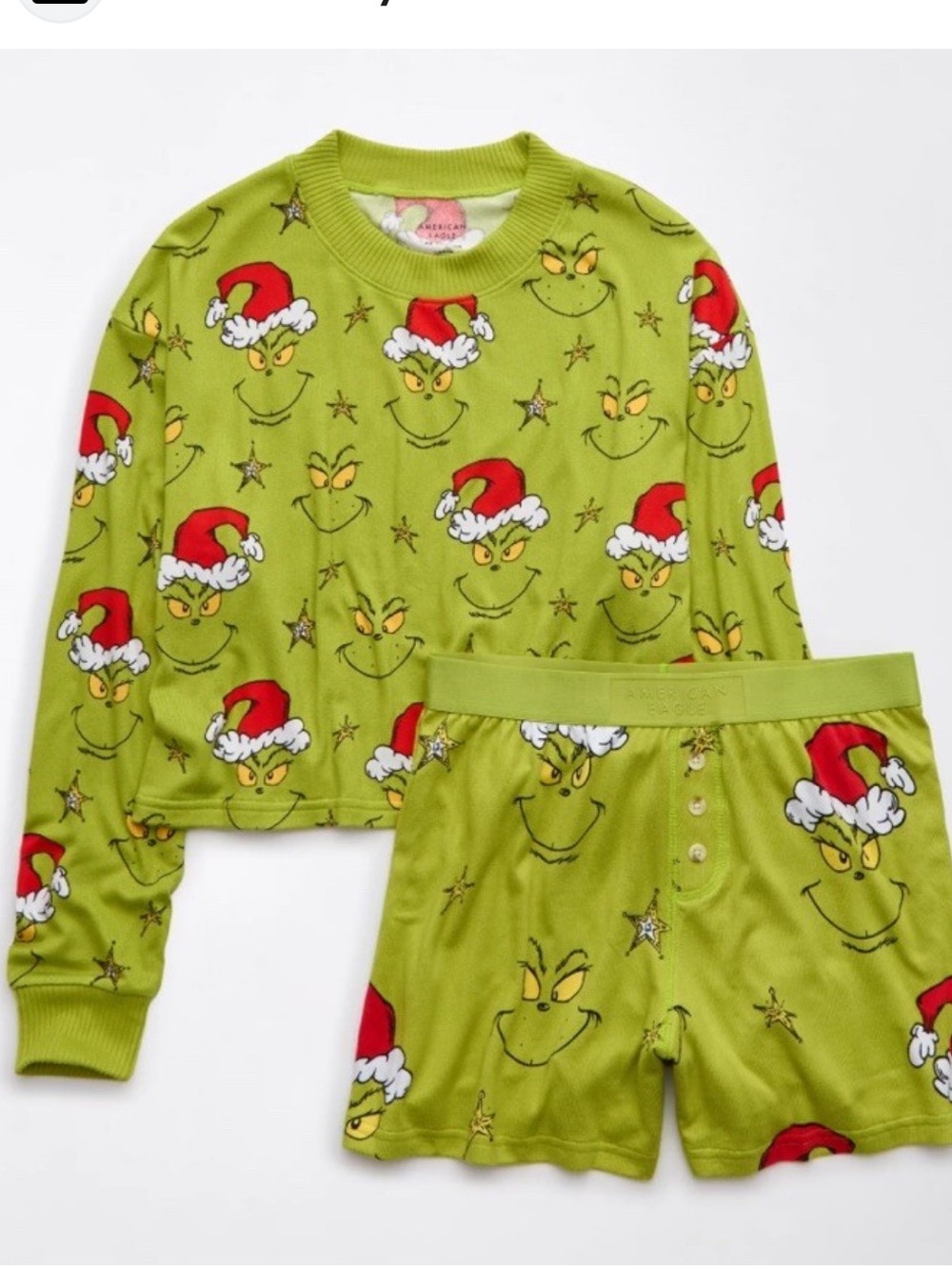 American Eagle Outfitters grinch plush pajamas